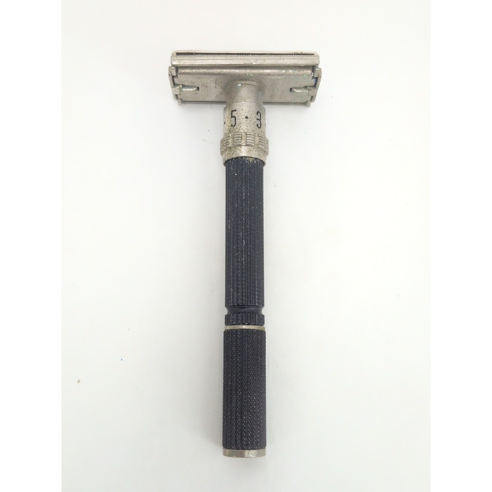 1969 Gillette Super Adjustable Black Beauty O4 Vintage Safety Razor